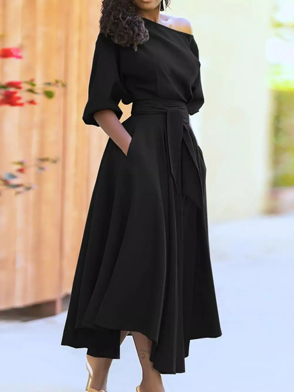 Tie Waist Dress Casual
