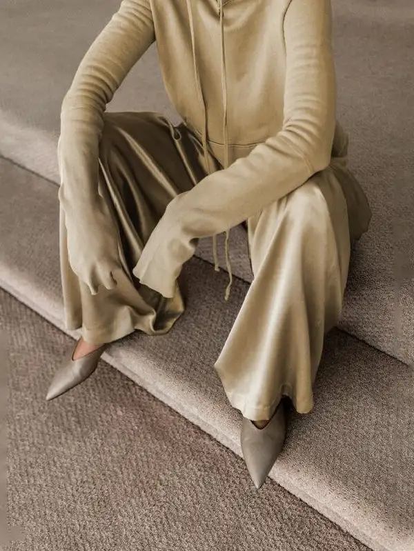 Wide Leg Hoodie And Pants Set