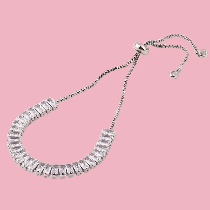 Refined Baguette-Stone Bracelet