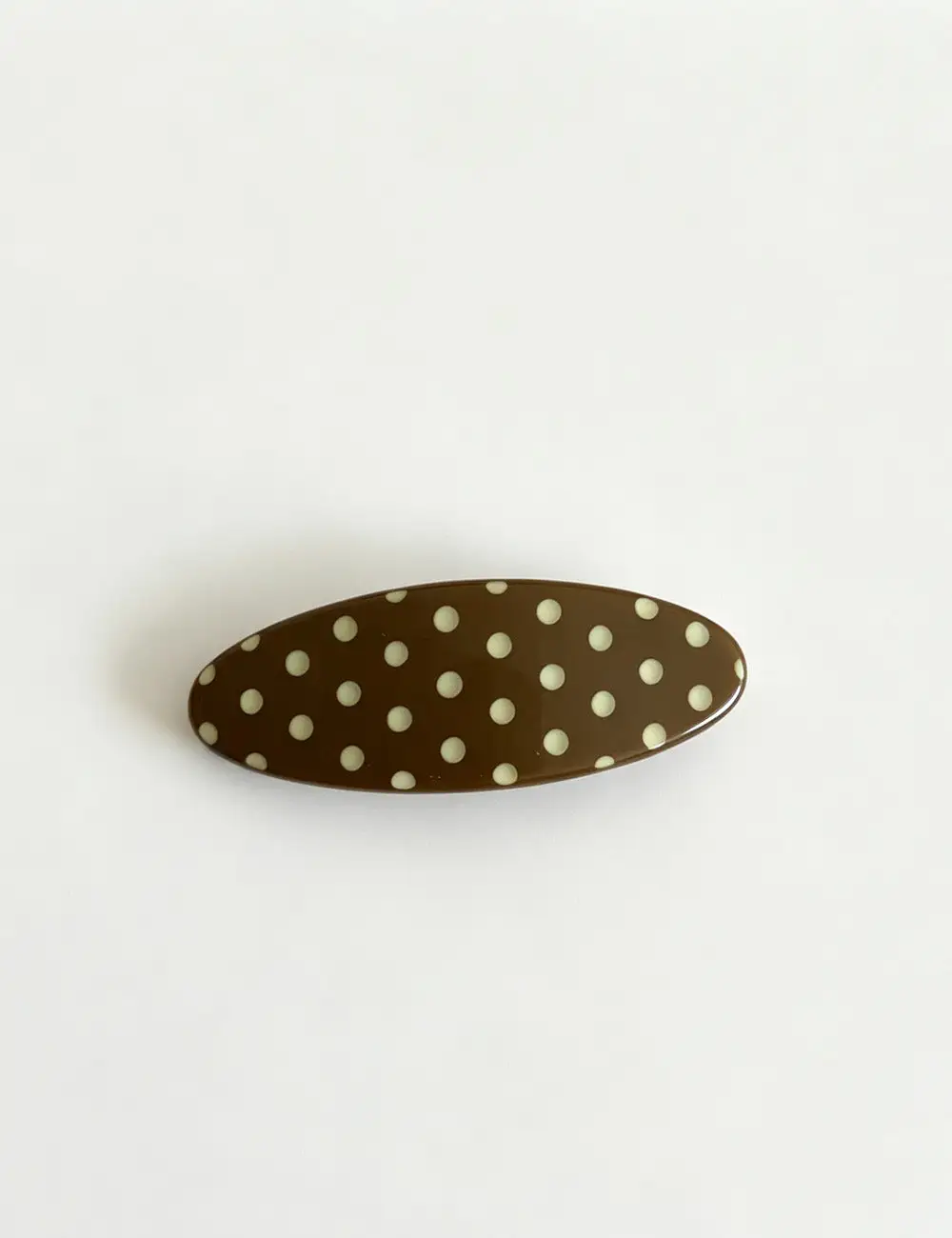 Acetate Polka Dot Oval Hair Clip