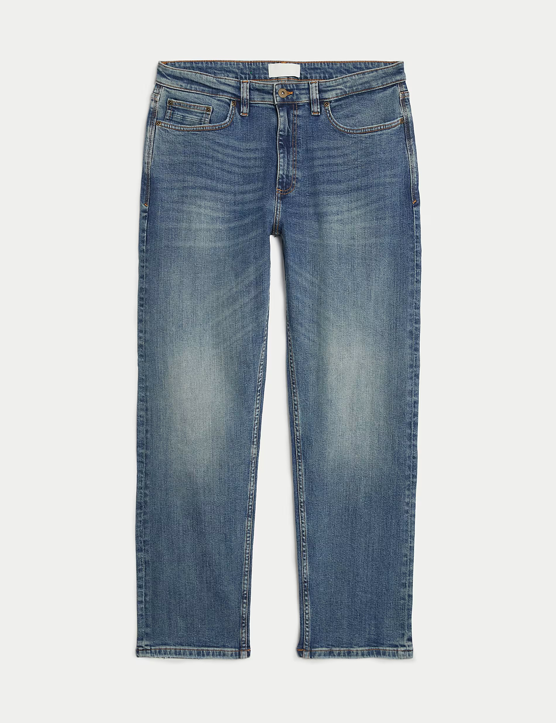 Men's Blue Loose Fit Stretch Denim Jeans