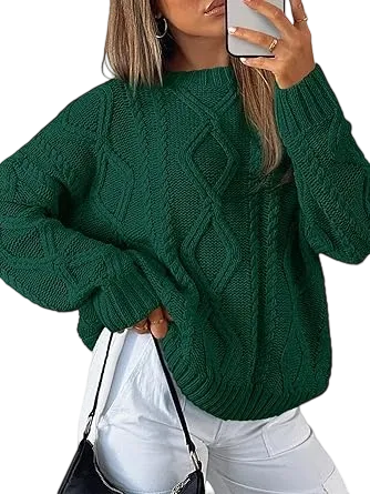 🔥Last day promotion⏰Women's 2025 Fashion Casual Striped Knitted Round-neck Long-sleeved Sweater