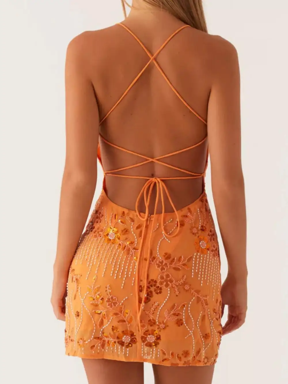 Drape Floral Mini Dress