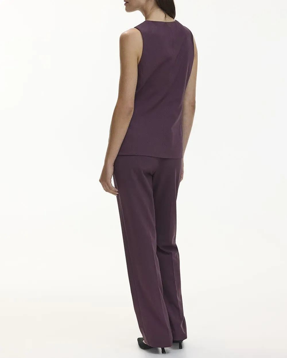 Long Sleeveless Blazer Elegance