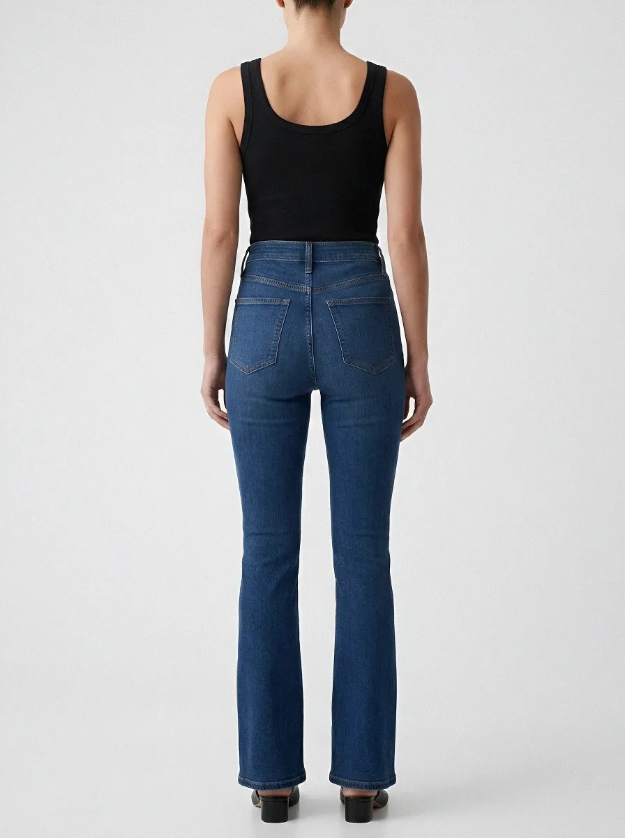 Practical High-Waist Women's High-Waist Stretch Flare Jeans