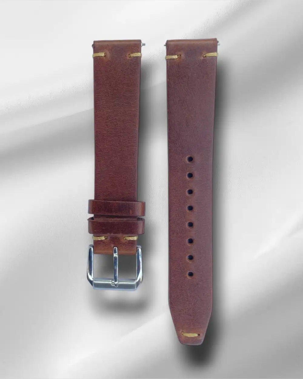 Slim Quick Release Tang Buckle Suede Leather Watch Strap
