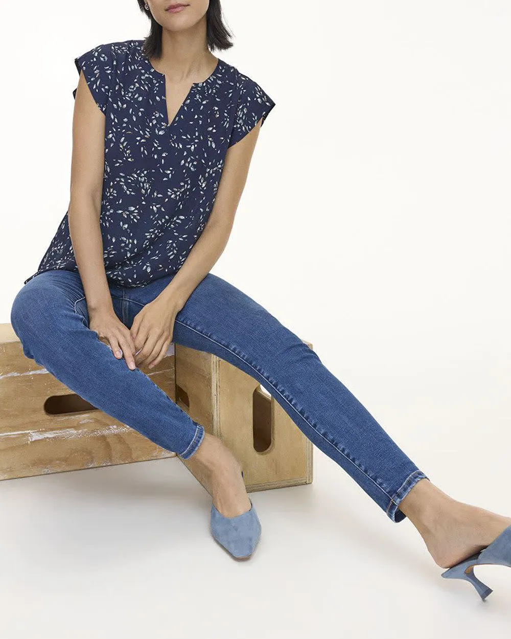 Casual Style Denim Legging Pants