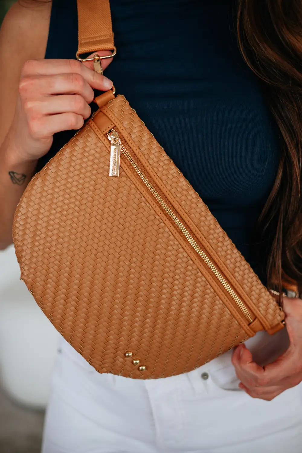 Woven Adjustable Strap Bum Bag