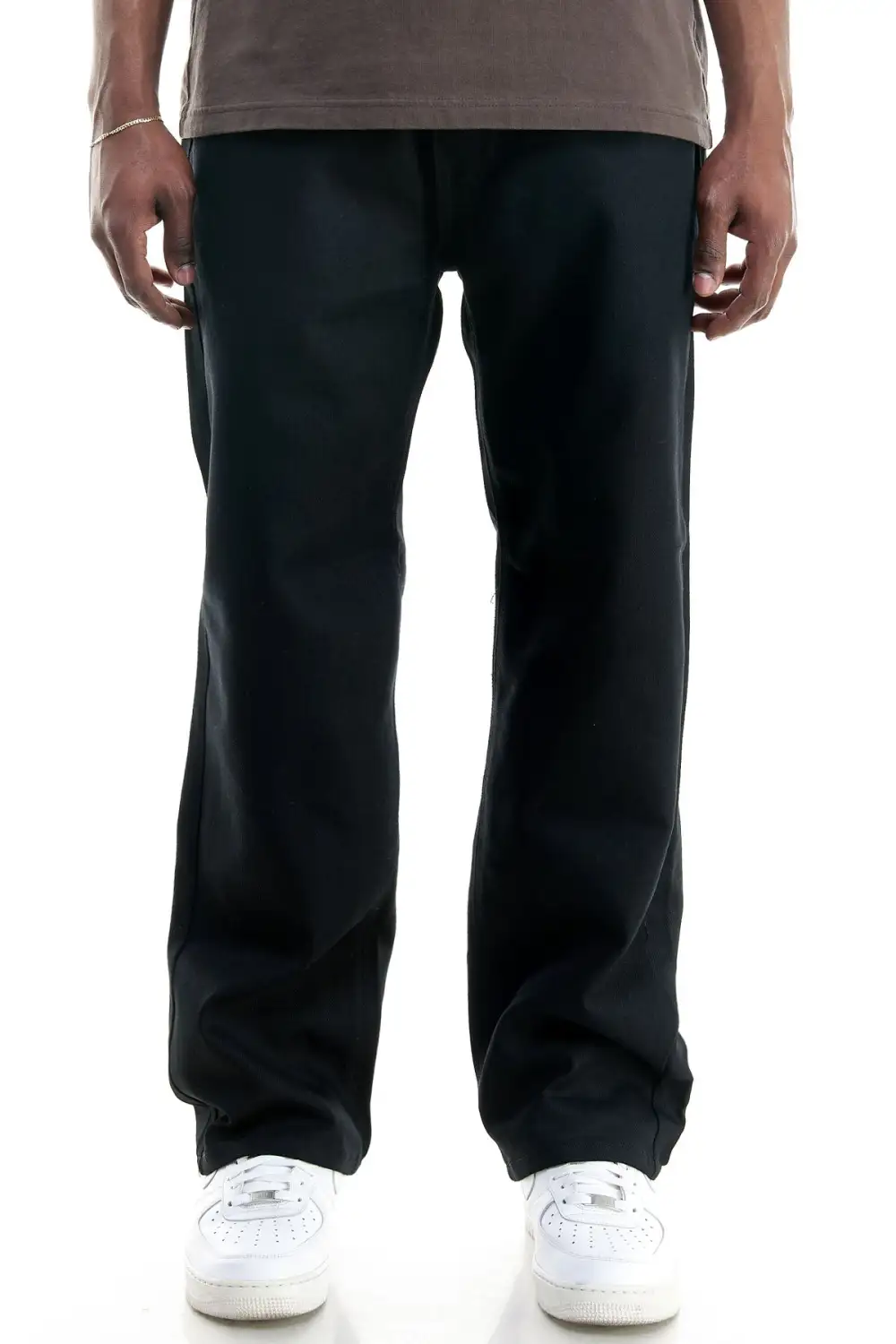 Men's Raw Hem Stretch Relaxed Jeans