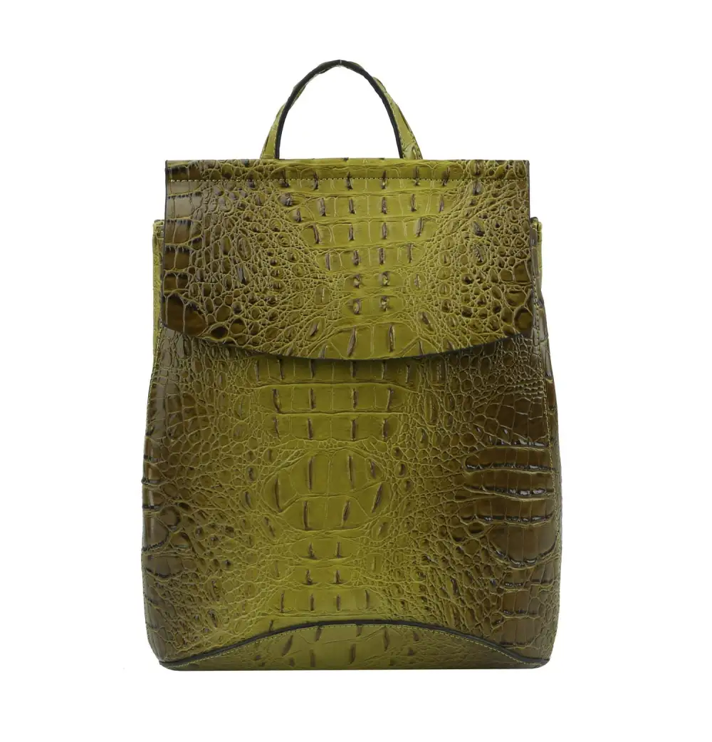 Croc Texture Shoulder Backpack