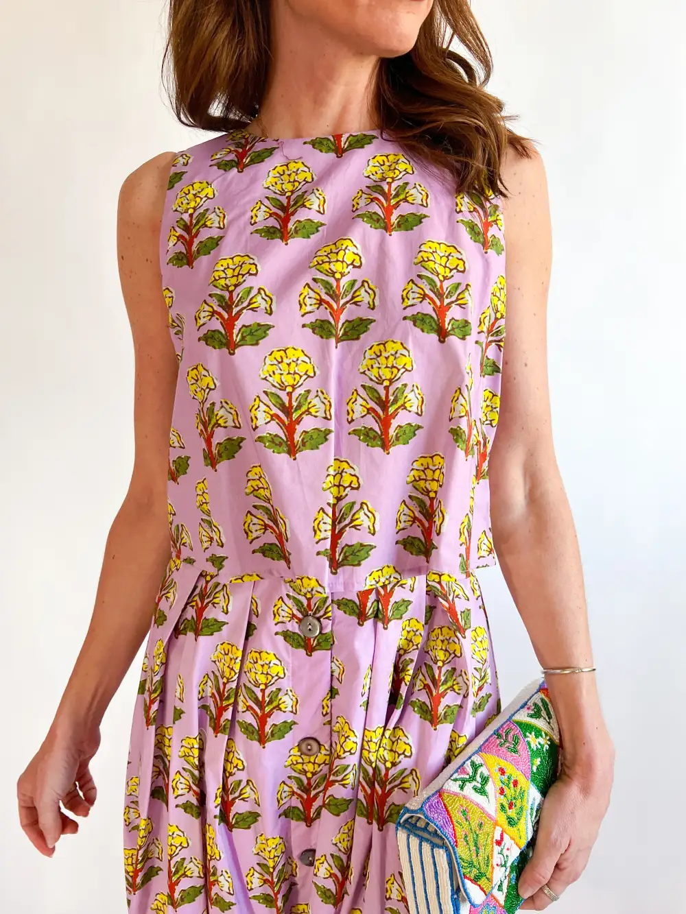 Printed Floral Top Easy Fit