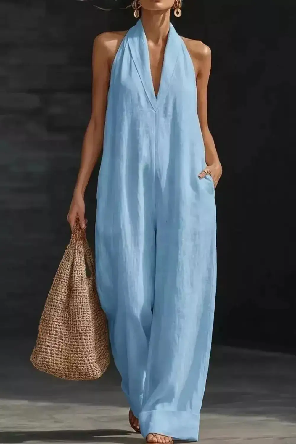 Sleeveless Wide Leg Everyday Jumpsuit