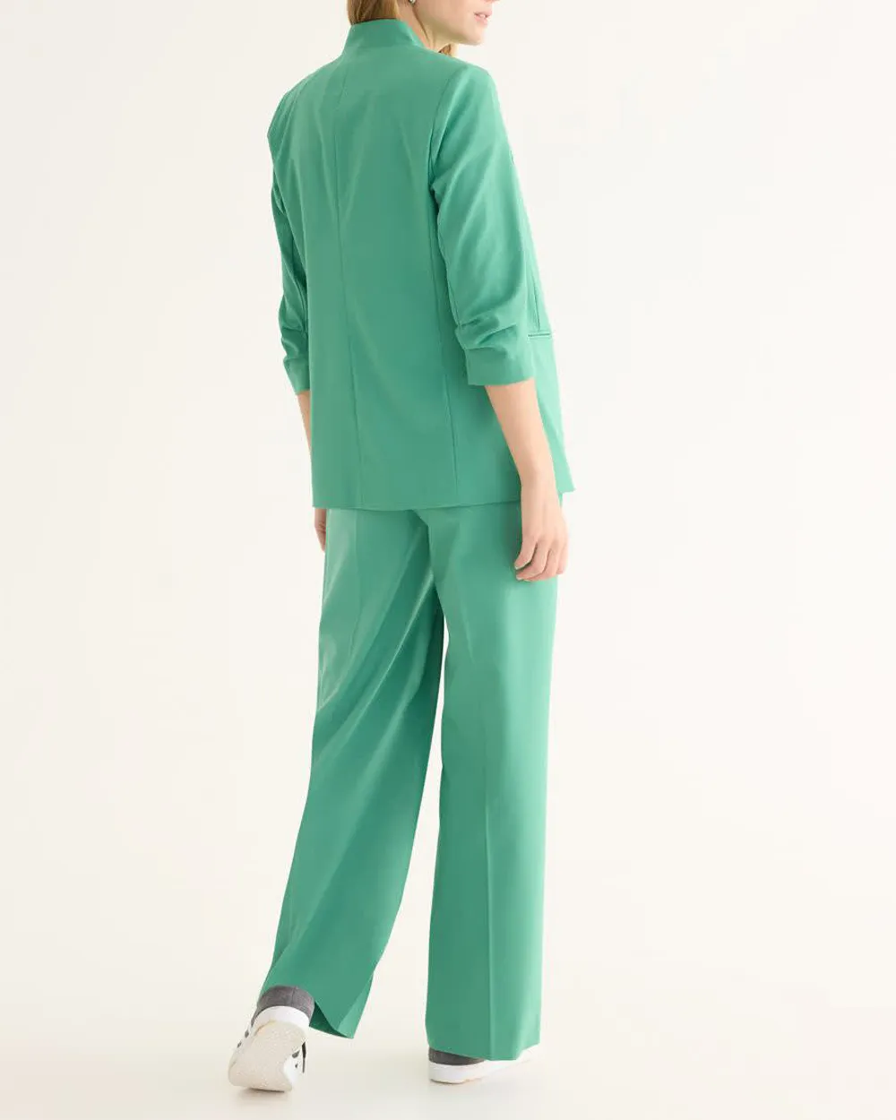 Collarless Open Blazer Elegance