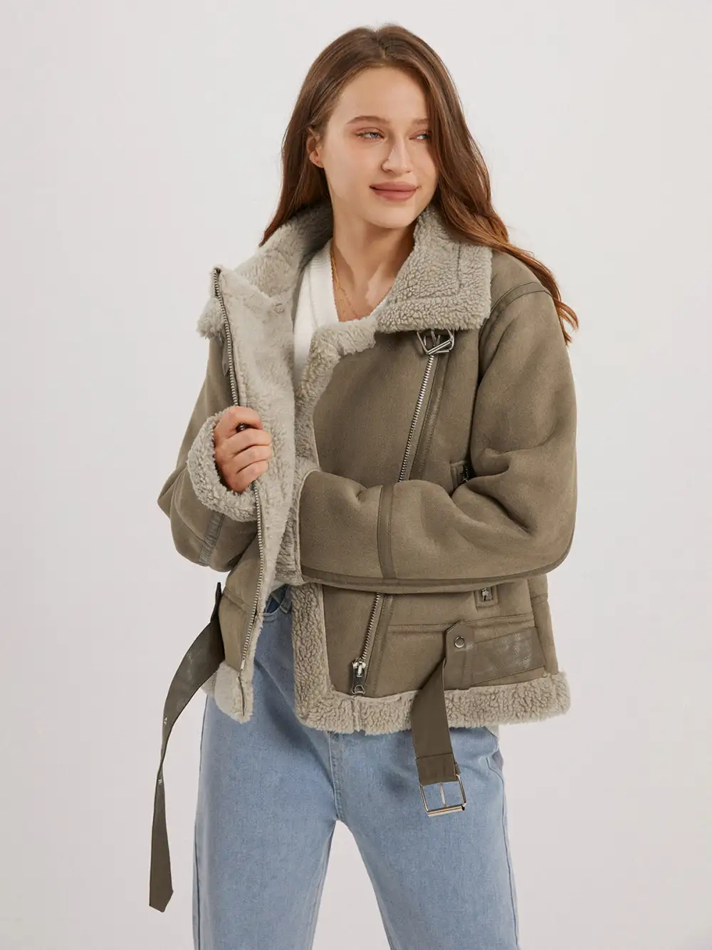 Teddybear Shearling Leather Jacket