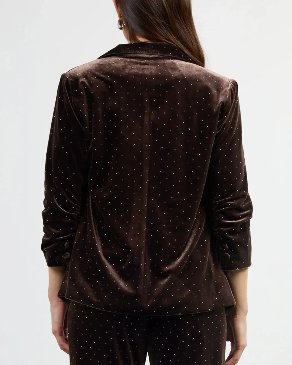 Rhinestone Velvet Blazer