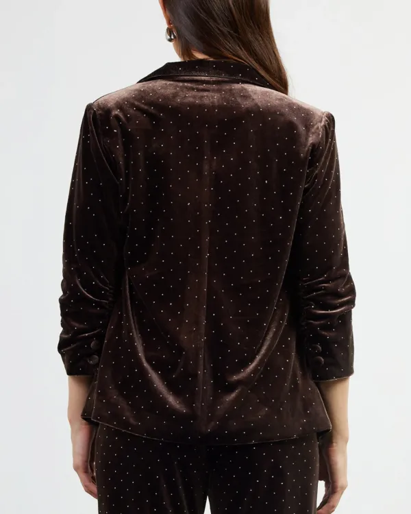 Rhinestone Velvet Blazer