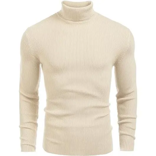 🔥 Limited-Time Sale – Men’s Knitted Ribbed Turtleneck Sweater | Warm. Stylish. Perfect for Fall & Winter.