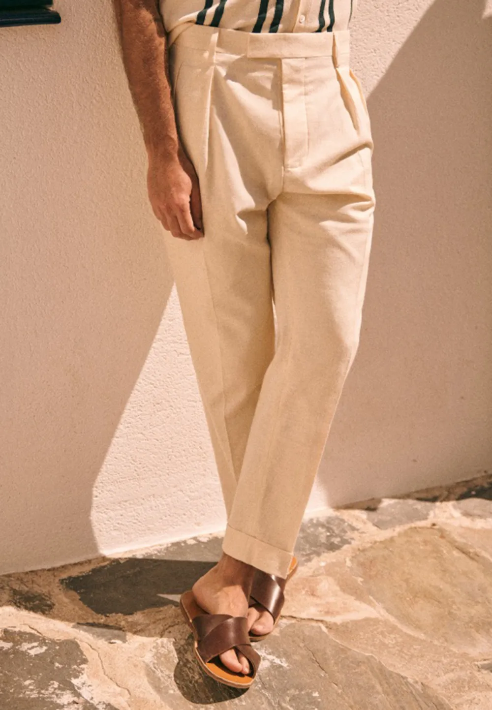 Cotton Trousers-Ecru