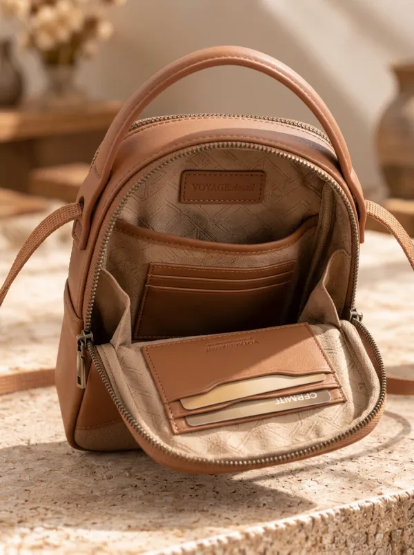 Unisex Geometric Compact Crossbody Phone Pouch
