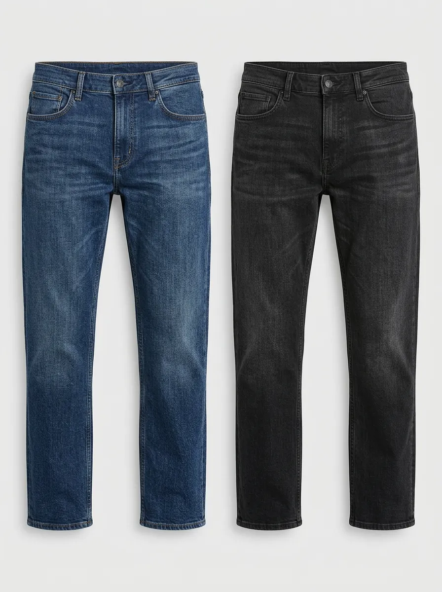 Multipack of Blue and Black Versatile Jeans