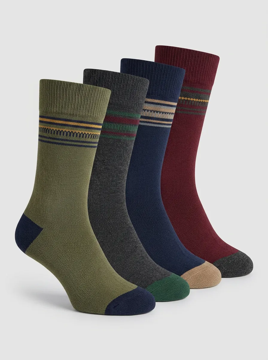 Men's Nature-Inspired Four Pair Socks