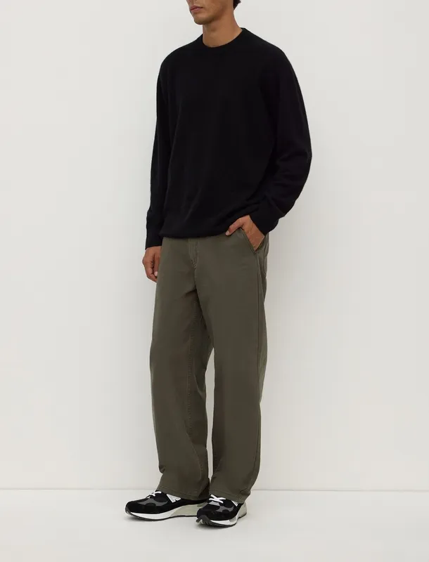 Black Cashmere Crew Neck Sweater