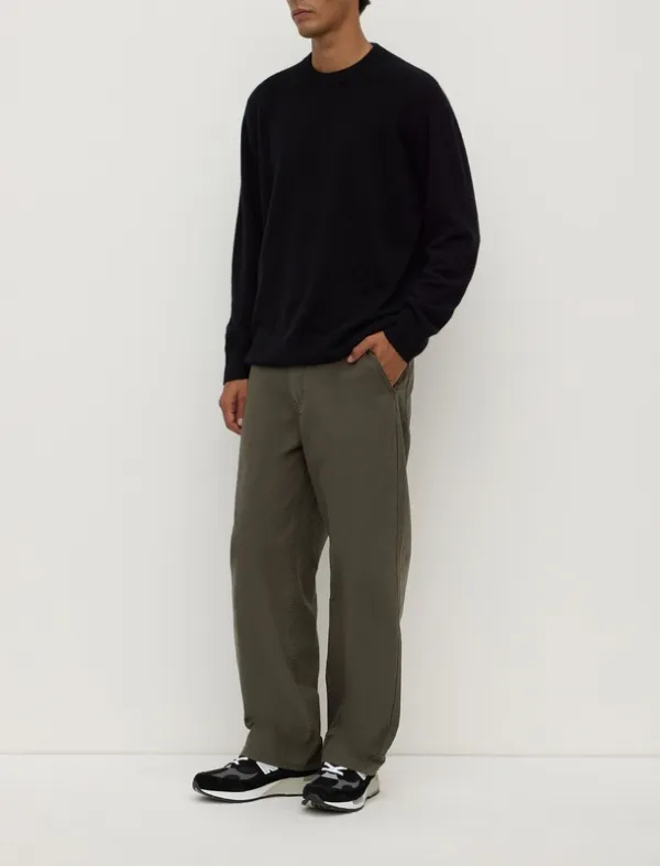 Black Cashmere Crew Neck Sweater