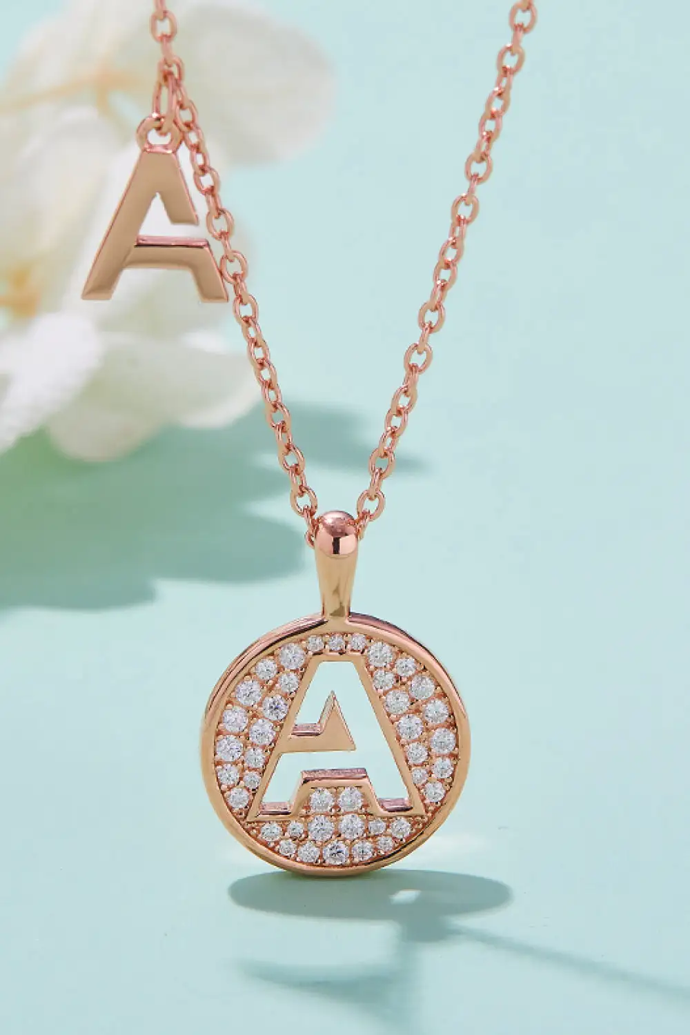 Moissanite A To J Pendant Necklace
