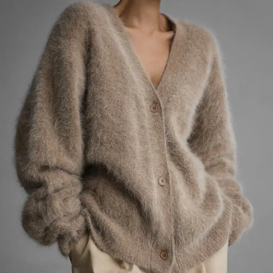 Oversized Fuzzy Mohair Cardigan