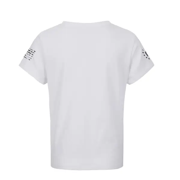 WOMEN'S USA FLAG CROSS GRAPHIC TEE
