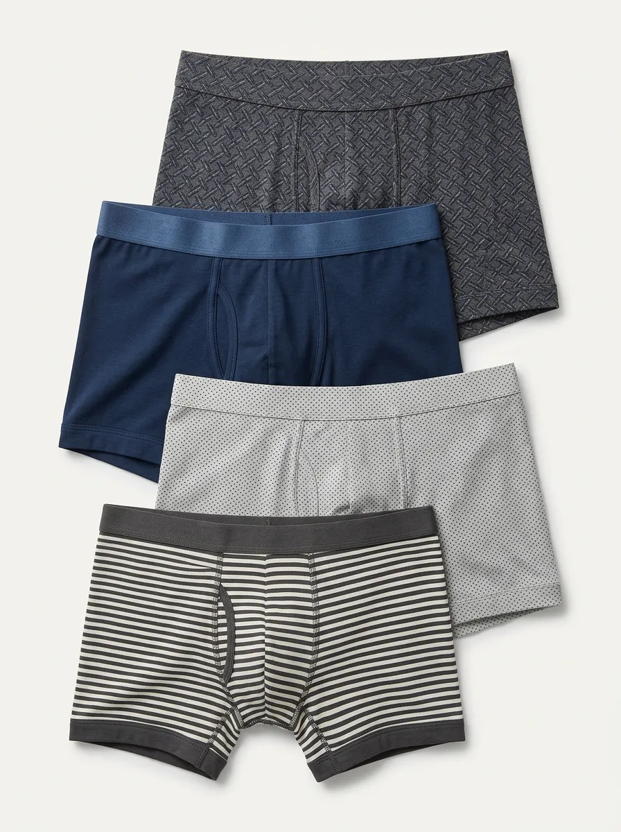 Men's Multi-Pattern Striped Polka Dot Printed Boxer Briefs