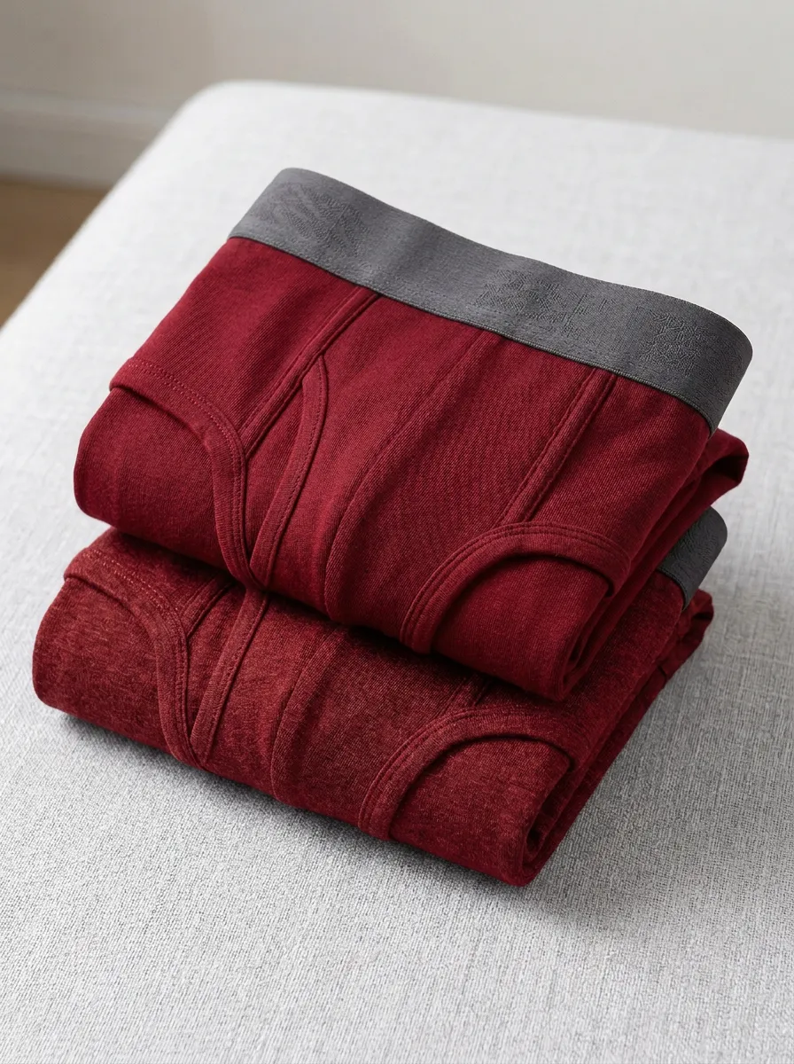 Men's Solid Color Minimalist Cotton Printed Boxer Briefs