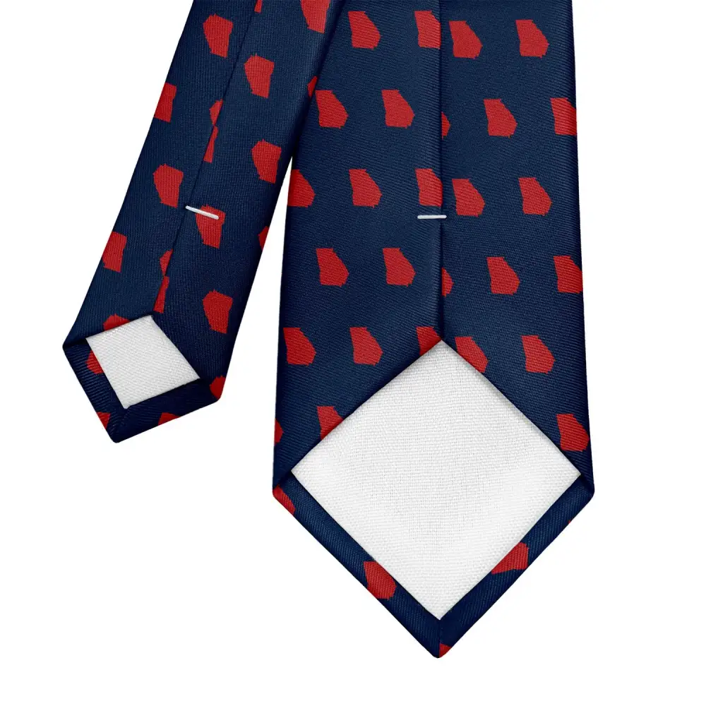 Refined Outline Emblem Arrangement Necktie