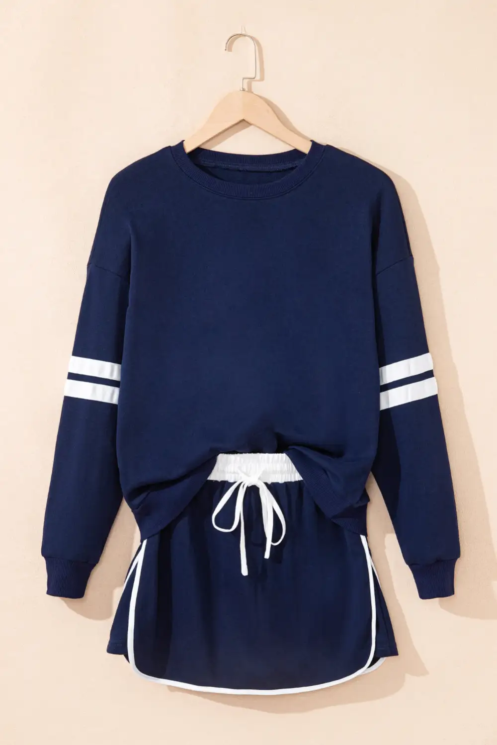 Fitted Printed Varsity Detail Coordinated Set