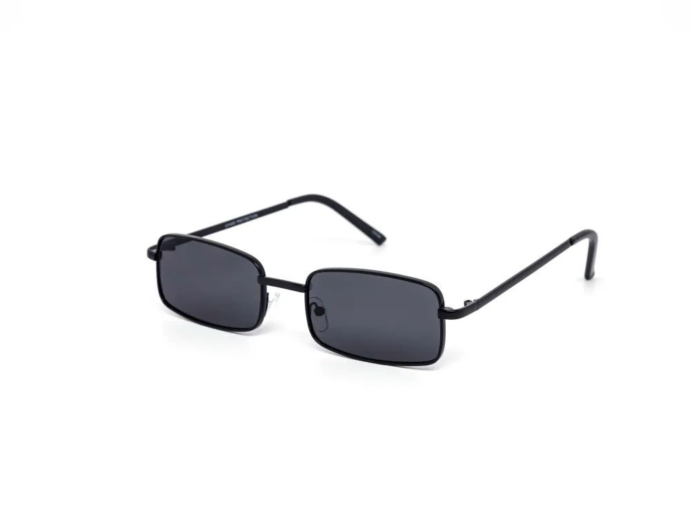 12-Pack Classic Metal Square Dark Lens Sunglasses
