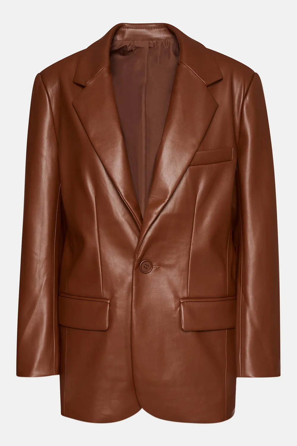 LONG SLEEVE BLAZER COGNAC