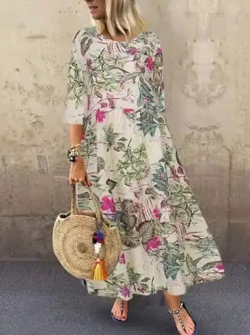 Timeless Refined Women's Floral Maxi Dress