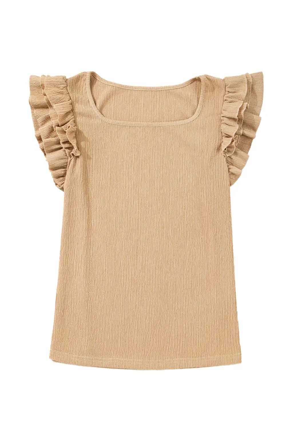 Ruffle Trim Sleeveless Top