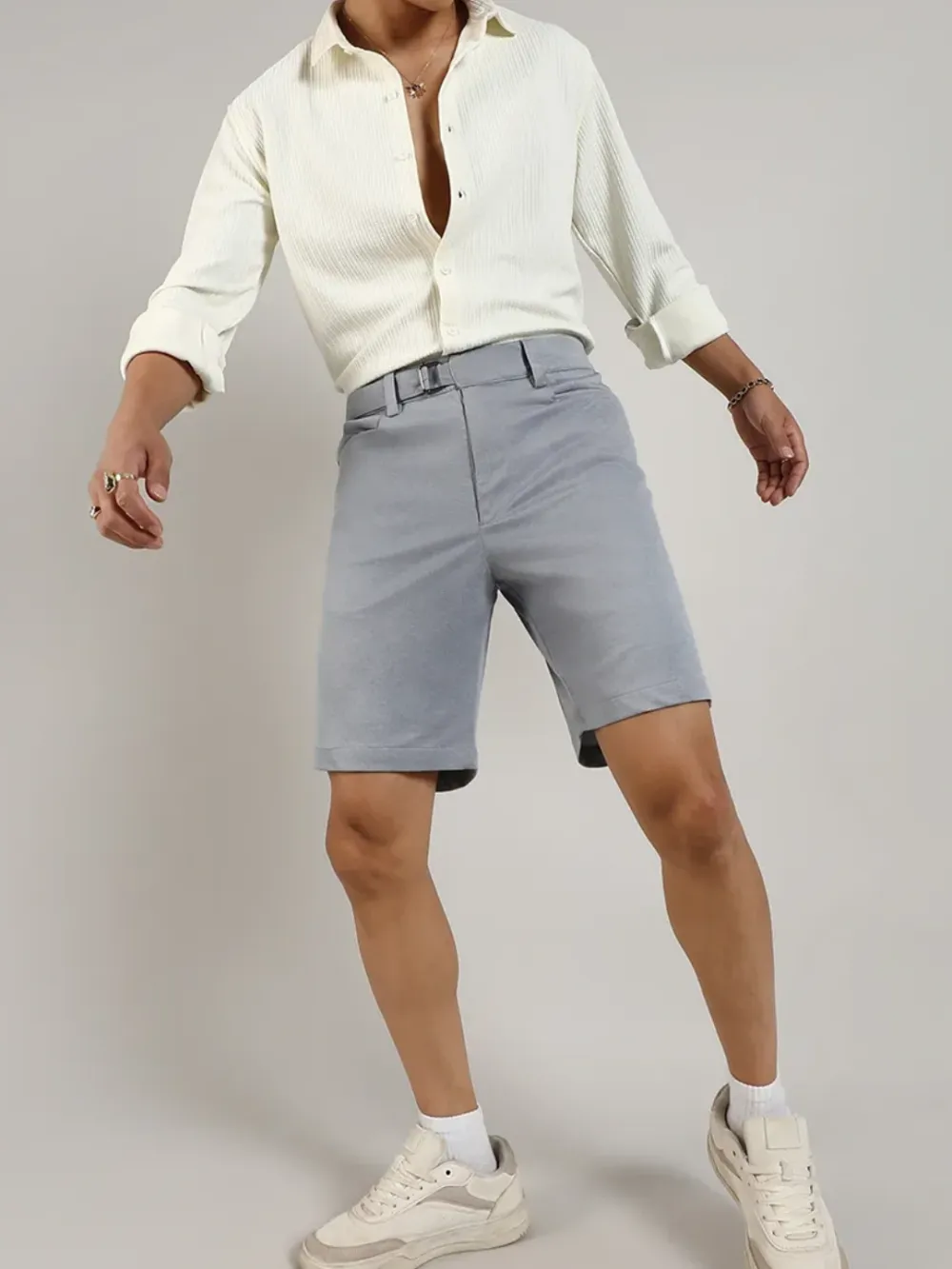 Casual Style Straight-Fit Shorts