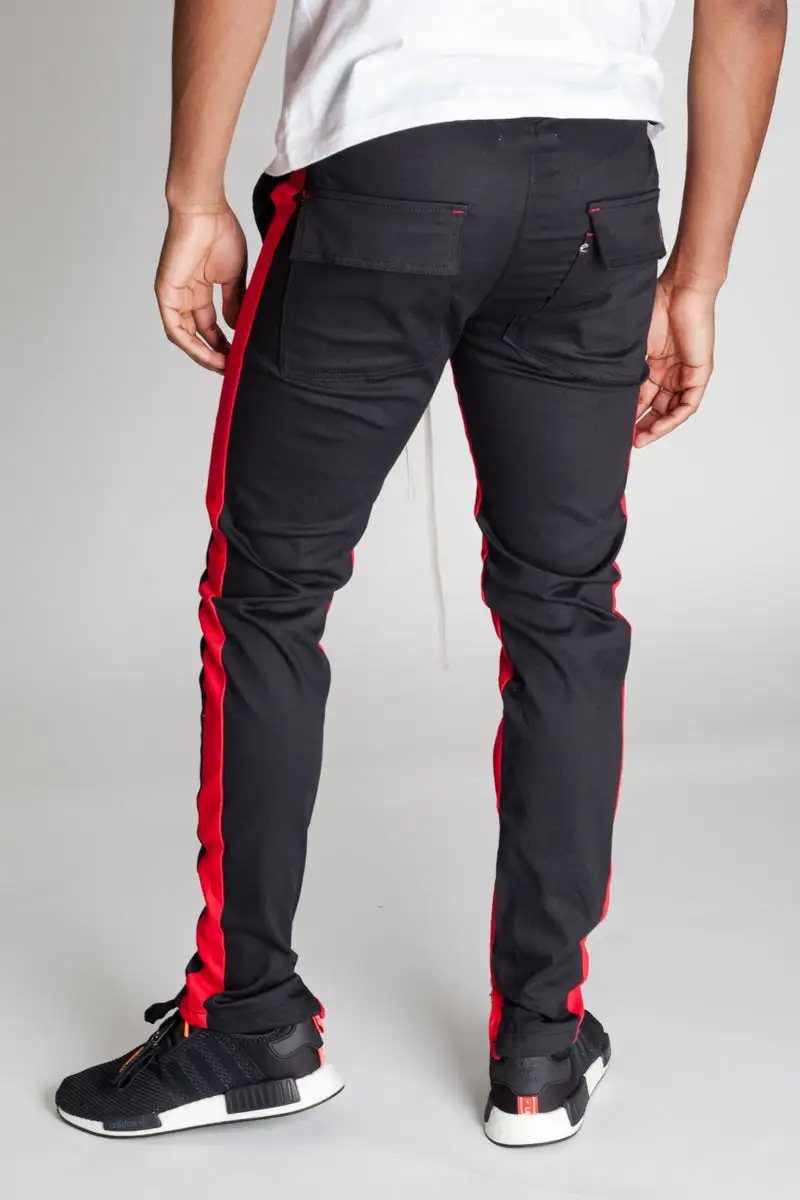 Men's Skinny Raw Hem Track Pants