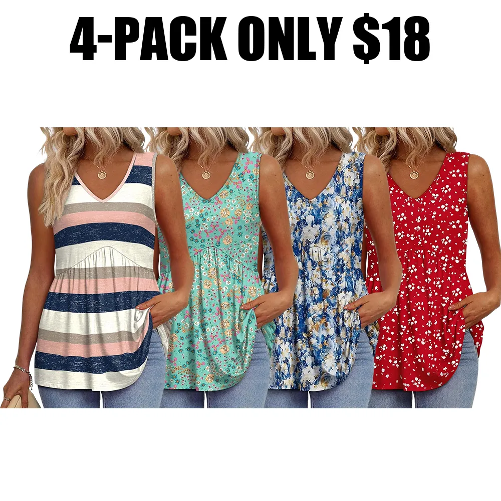 Women's V Neck Tank Tops