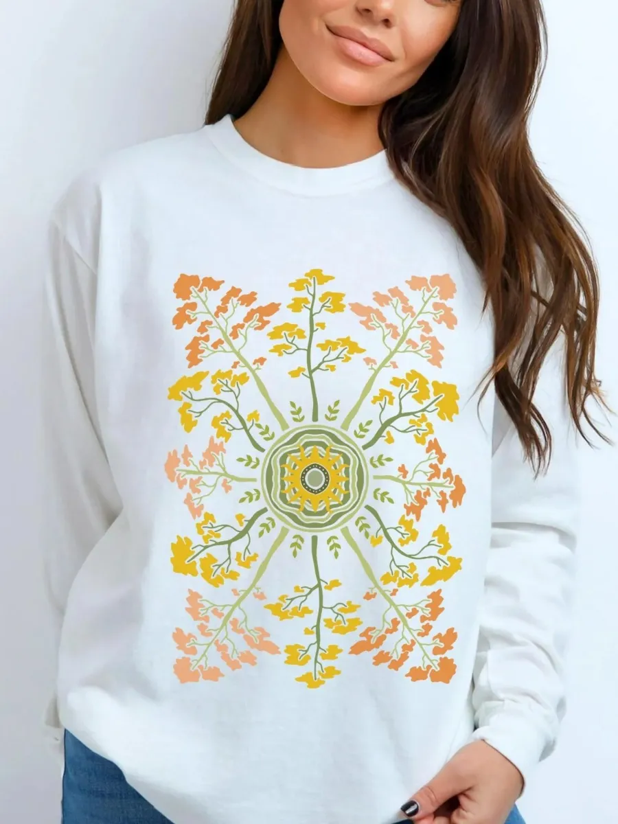 Floral Kaleidoscope Boho T-Shirt