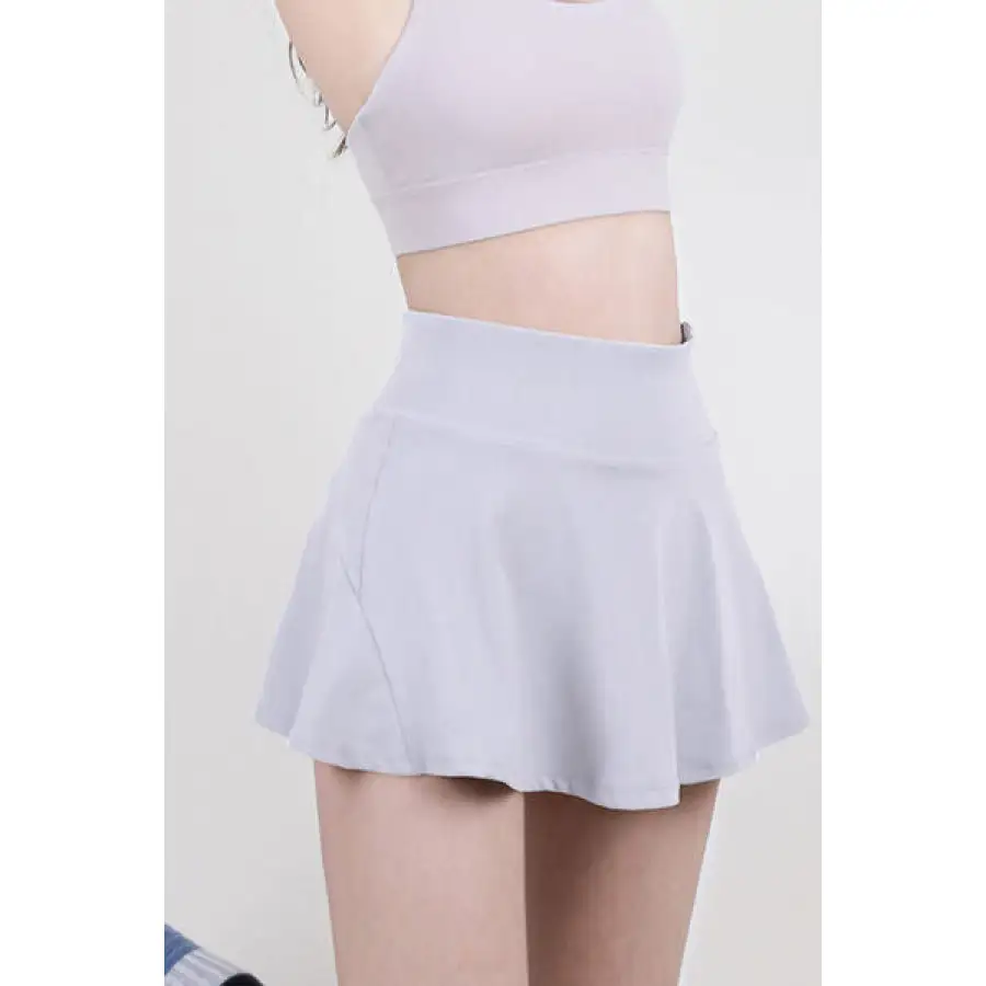 High Waist Pleated Active Skirt