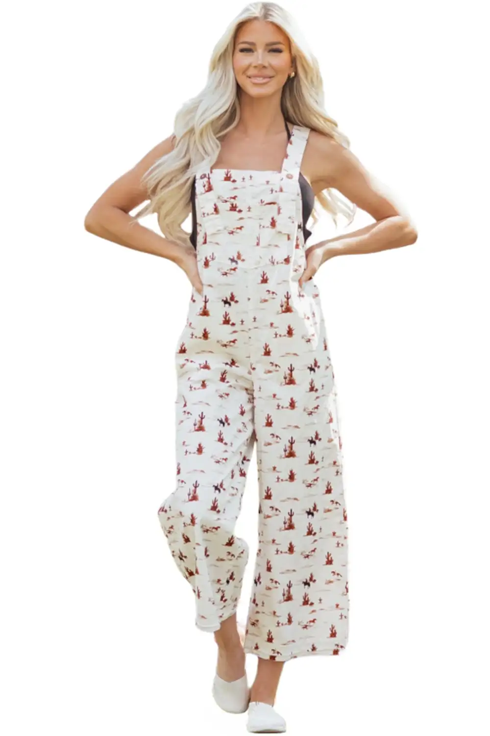 Western Printed Button Adjustable Straps Loose Accessory