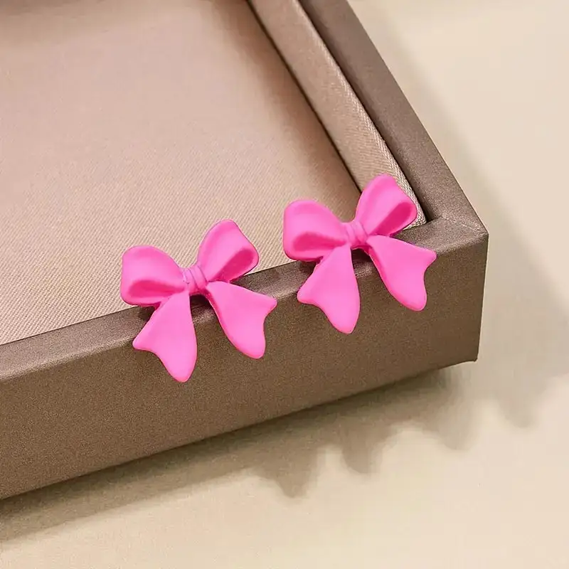 Graceful Bow Stud Earrings