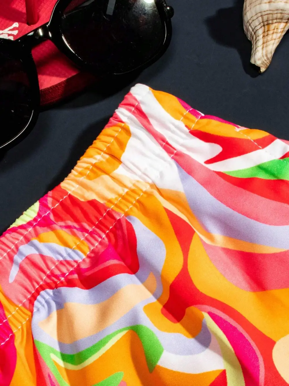 Men's Drawstring Stylish Allover Print Swim Trunks