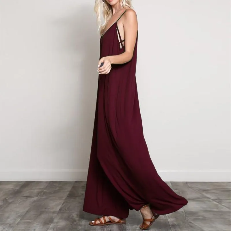 Flowy Wide-Leg Chic Minimalist Jumpsuit