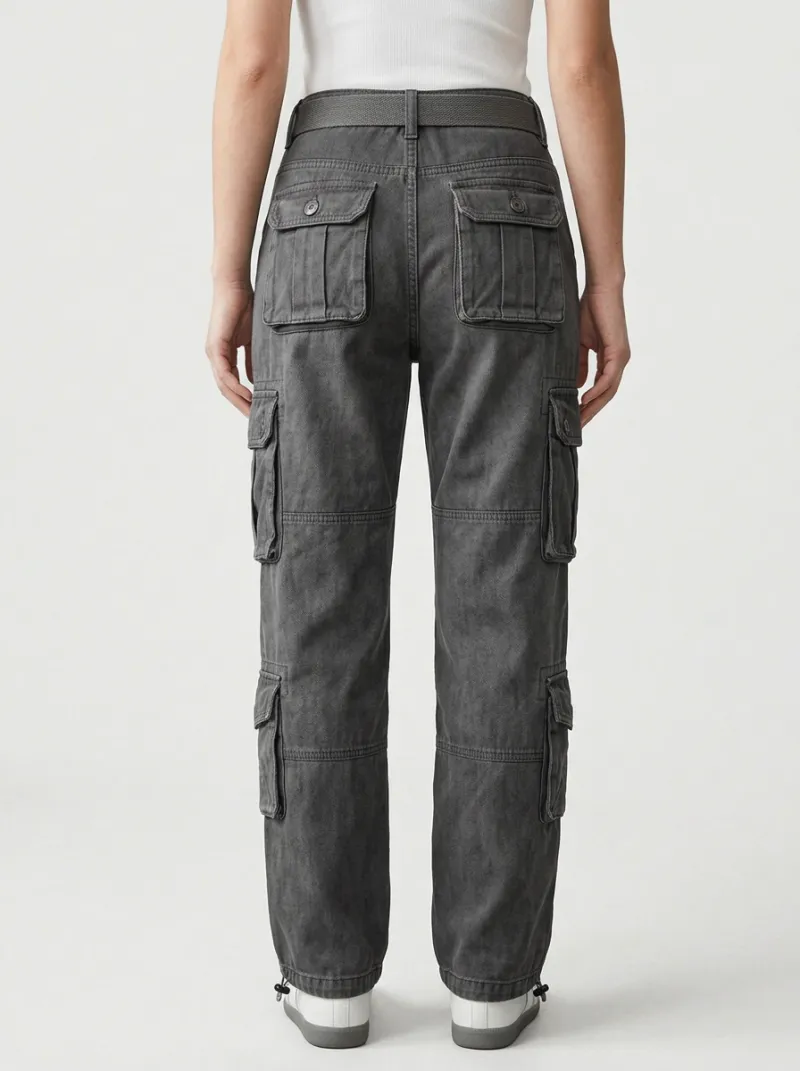 Flexible Geometric Pattern Multi Pocket Wardrobe Women's Multi Pocket Cargo Pants