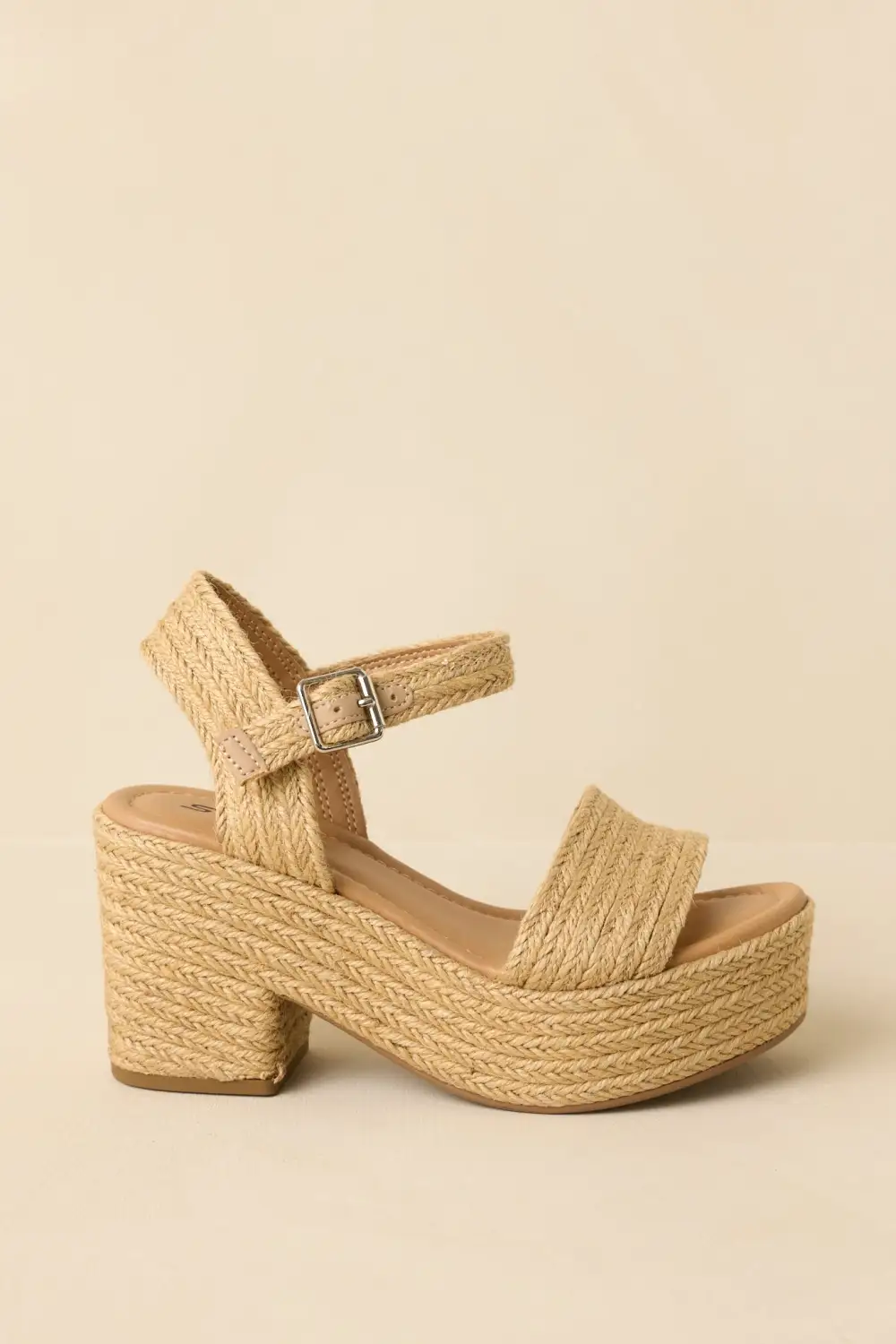 Raffia Platform Heels