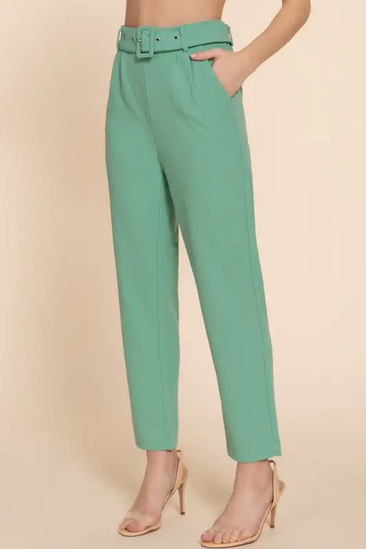 Minimal Everyday Belted Pants